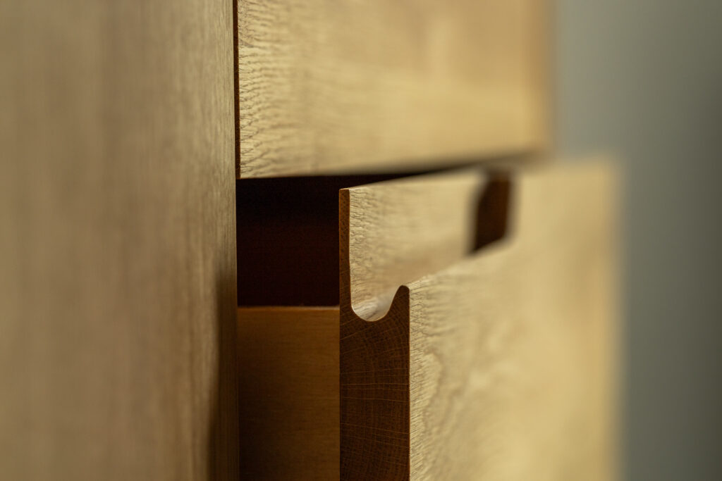 Tömör tölgyfa komód fogantyú